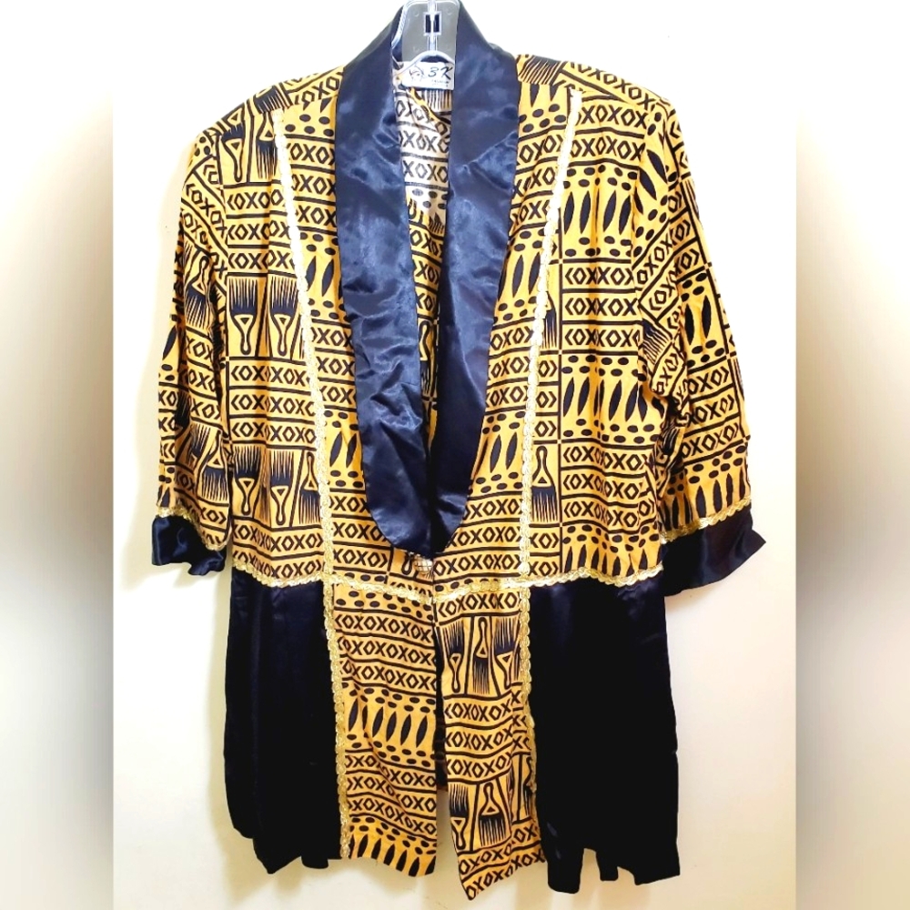 Vintage 3K Fashion Women's Burnt Yellow Blazer with Matching Tank Top